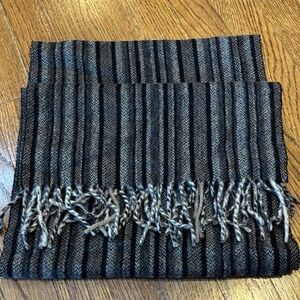 Jos. A. Bank Black and Gray Cashmere Scarf